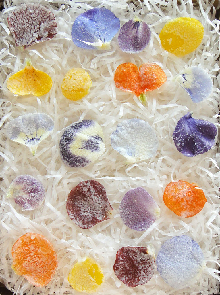 Crystallized Violet Petals Multi Colours $20 CAD 20 pcs ½” - 1