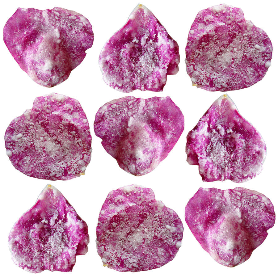 Crystallized Rose Petals Large $16.75 CAD 9 pcs 1¾” - 2