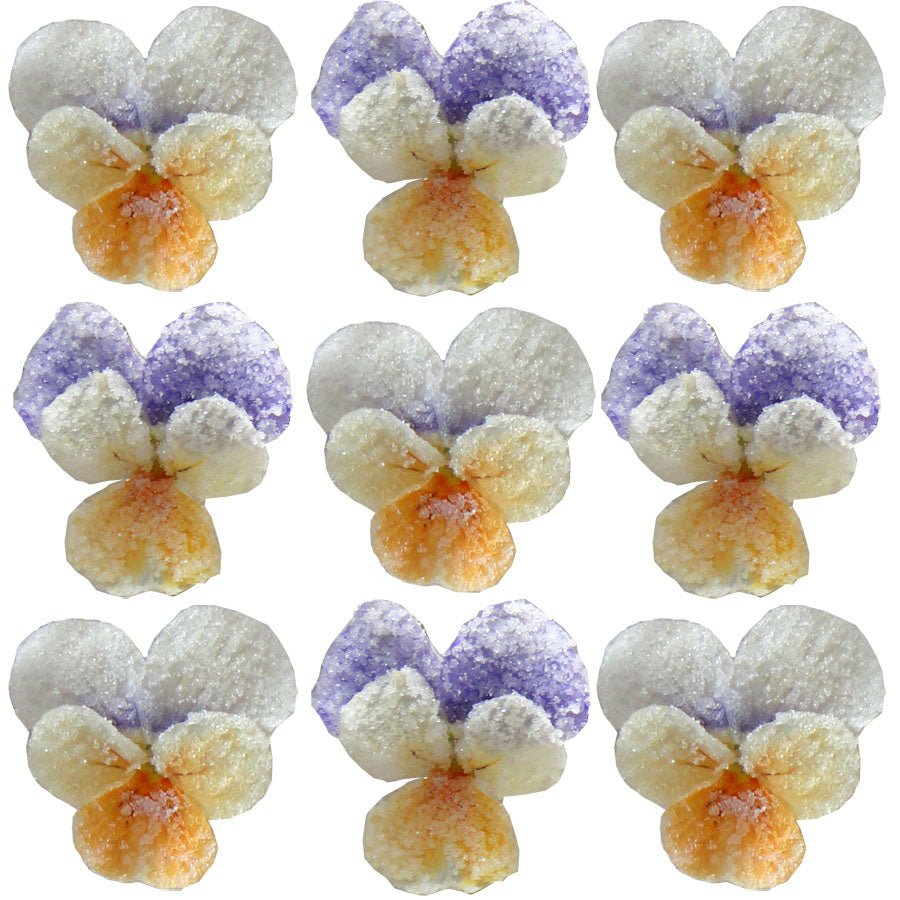 Crystallized Violets Light Purple White And Orange $21.85 CAD 12 pcs 1¼” - 1½” (32 - 38mm)